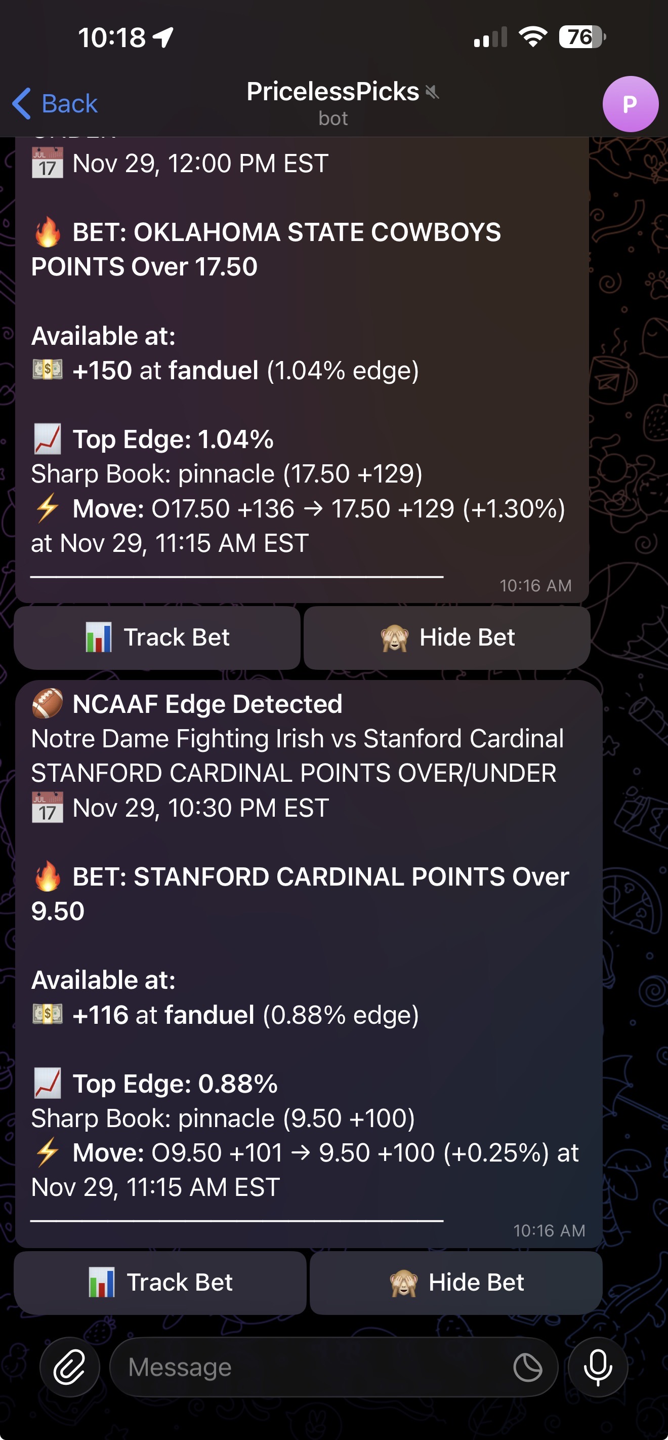 PricelessPicks Telegram Alert